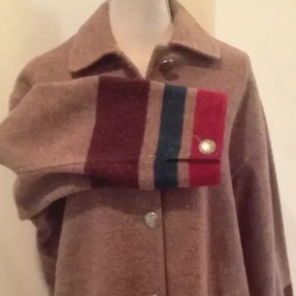 RALPH LAUREN Wool American Indian Blanket Hudson Bay Style Jacket M Made in USA - Picture 4 of 12